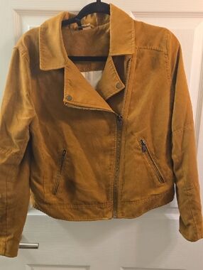 Women’s Suede Moto Jacket - Tan
